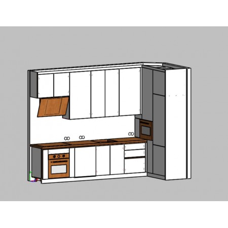 Современная угловая кухня 